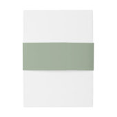 Elegant Charm Script Wedding Sage Green Einladungsbanderole (Rückseitenbeispiel)