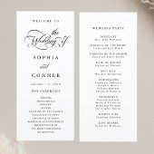 Elegant Charm Script Wedding Zeremony Programm