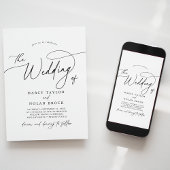 Elegant Charm Simple Wedding Invitations with RSVP Einladung