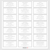 Elegant Charm Wedding Guest Address Labels (Blatt)