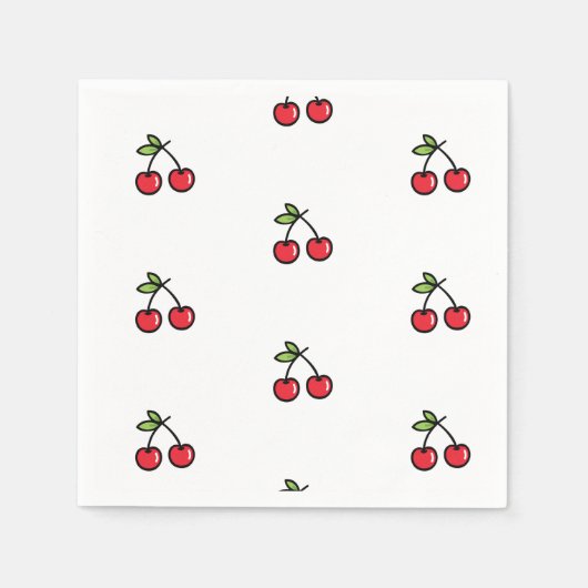 🍒 Elegant & Charming Cherry Napkins 🍒 Serviette (Vorderseite)