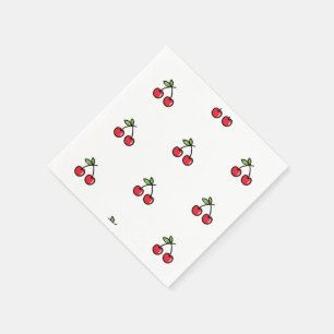🍒 Elegant & Charming Cherry Napkins 🍒 Serviette