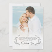 Elegant Charming Simple Photo Thank You Card Save The Date (Rückseite)