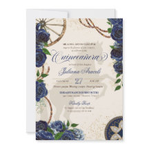 Elegant Charro Blue Rose Western Ranch Quinceanera