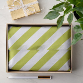 Elegant Chartreuse and White Striped Pattern Seidenpapier