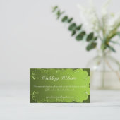 Elegant Chartreuse Green Wedding Website Begleitkarte (Stehend Vorderseite)
