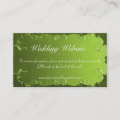 Elegant Chartreuse Green Wedding Website Begleitkarte (Vorderseite)
