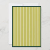 Elegant Chartreuse Stripe Pattern Formal Einladung (Rückseite)