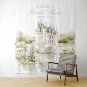 Elegant Chateau French Romance Bridal Shower  Wandteppich (Beispiel)