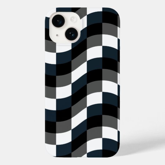 Elegant Checked Contemporary Case-Mate iPhone Hülle (Rückseite)
