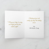 Elegant Cheerful Christmas Tree Design Karte (Innenseite)