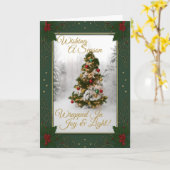 Elegant Cheerful Christmas Tree Design Karte (Gelbe Blume)