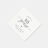 Elegant Cheers 50th Wedding Anniversary Party Serviette (Ecke)