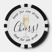 Elegant Cheers Champagne Drink Wedding Pokerchips (Vorderseite)