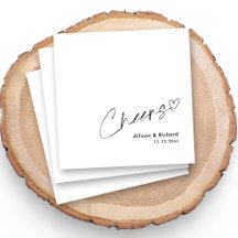 Elegant Cheers Personalisiert Wedding Napkins