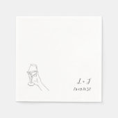 Elegant Cheers Script Glasses Wedding Paper Serviette (Vorderseite)