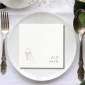 Elegant Cheers Script Glasses Wedding Paper Serviette