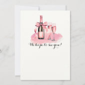 Elegant Cheers to 40 years Champagne 40th Birthday Einladung (Rückseite)