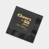 Elegant Cheers to 50 Years 50 th Birthday Servietten Mit Folie (Links)