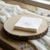 Elegant Cheers to Love Old Money Classic Wedding Serviette