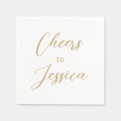Elegant Cheers to Script Birthday Party Serviette (Vorderseite)