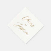 Elegant Cheers to Script Birthday Party Serviette (Ecke)