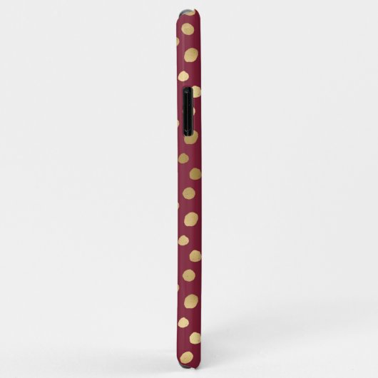 Elegant Cheetah Gold Burgundy Metallic Case-Mate iPhone Hülle (Hinten/Rechts)
