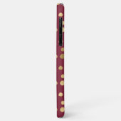Elegant Cheetah Gold Burgundy Metallic Case-Mate iPhone Hülle (Hinten/Links)