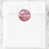 Elegant Cherry Blossom Blumenfotografie Hochzeit Runder Aufkleber (Tasche)