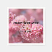 Elegant Cherry Blossom Blumenfotografie Hochzeit Serviette (Vorderseite)