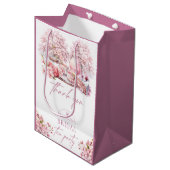 Elegant Cherry Blossom Bridal Tee Mittlere Geschenktüte (Vorderseite Schrägansicht)