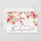 Elegant Cherry Blossom Bridesmaid Vorschlag (Vorderseite)