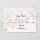 Elegant Cherry Blossom Bridesmaid Vorschlag (Rückseite)