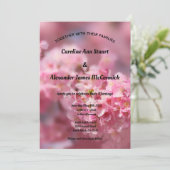 Elegant Cherry Blossom Fotografie Blumenzehen Einladung (Stehend Vorderseite)