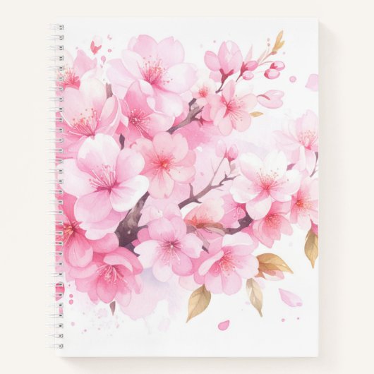 Elegant Cherry Blossom Note Notizblock (Vorderseite)