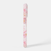 Elegant Cherry Blossom Pattern Design Sherpa Blank iPhone Hülle (Rechte Seite)