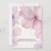 Elegant Cherry Blossom Save the Date (Rückseite)