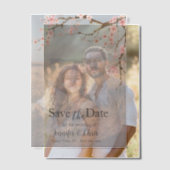 Elegant Cherry Blossom Save the Date Pergament Einladungen (Versatz (Ehepaar))