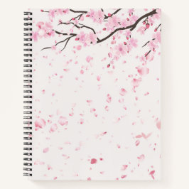 Elegant Cherry Blossom Spring Floral Spiral Notebo Notizblock