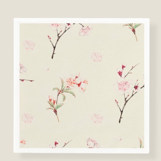 Elegant Cherry Blossom Tablecloth Set Serviette