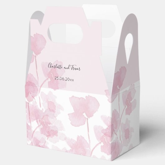 Elegant Cherry Blossom Wasserfarbe Handgemalt Geschenkschachtel (Geöffnet)