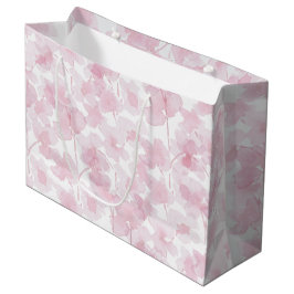 Elegant Cherry Blossom Wasserfarbe Handgemalt Große Geschenktüte