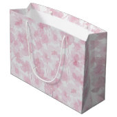 Elegant Cherry Blossom Wasserfarbe Handgemalt Große Geschenktüte (Rückseite Schrägansicht)