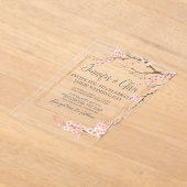 Elegant Cherry Blossom Wedding Acryleinladungen (Ablage )