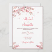 Elegant Cherry Blossom Wedding Einladung (Vorderseite)