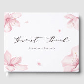 Elegant Cherry Blossom Wedding Gästebuch (Vorderseite)