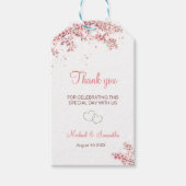 Elegant Cherry Blossom Wedding Geschenkanhänger (Vorderseite)