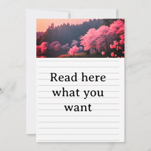 Elegant Cherry Blossom Wedding Invitation - Romant Einladung (Vorderseite)