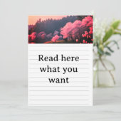 Elegant Cherry Blossom Wedding Invitation - Romant Einladung (Stehend Vorderseite)