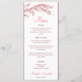 Elegant Cherry Blossom Wedding Menükarte (Vorderseite)